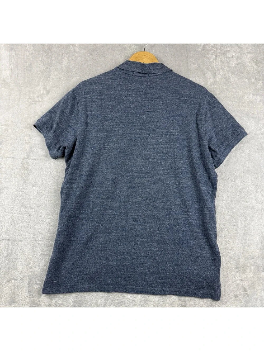 Polo Ralph Lauren Custom Fit Polo Shirt Blue Heather Pony Men L Preppy Classic